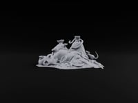 Something Nibbled the Payroll Vine-Wrapped Grain Sacks with Rats on Rubble Base turntable