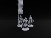 Horn, Banner and Blade Human Steppe Command Group with Captain, Banner Bearer and Horn Player turntable