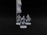 Horn, Banner and Blade Human Steppe Command Group with Captain, Banner Bearer and Horn Player turntable