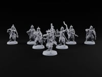 Steppe Wind at Their Backs Human Steppe Archers with Recurve Bows turntable