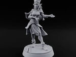 Velvet Rope Poise Elf Female Hostess in Tall Cap and Cape with Presenting Hands turntable