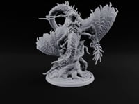 Saddled and Unbothered Lizardfolk Rider on Wyvern turntable