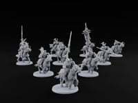 Hooves Thunder, Horns Gleam Human Horned Cavalry Warriors turntable