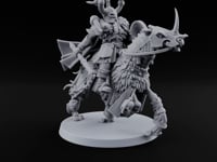 Hooves Thunder, Horns Gleam Human Horned Cavalry Warrior H turntable