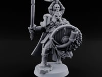 Shields Locked, Horns Lowered Human Huscarl Warrior H turntable
