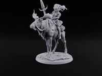 Riding Out Under Northern Lights Elf Elk Rider A turntable