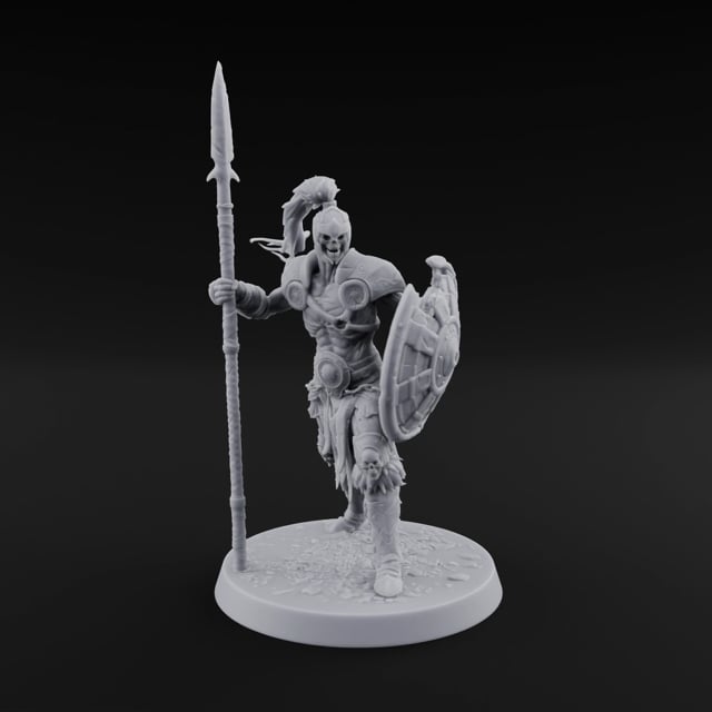 Horns, Hide and Hafts Skeleton Spear Warrior C turntable