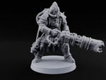 Fuel Line Hissing Human Gas-Masked Flamer Gunner A turntable