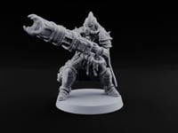 Fuel Line Hissing Human Gas-Masked Flamer Gunner B turntable