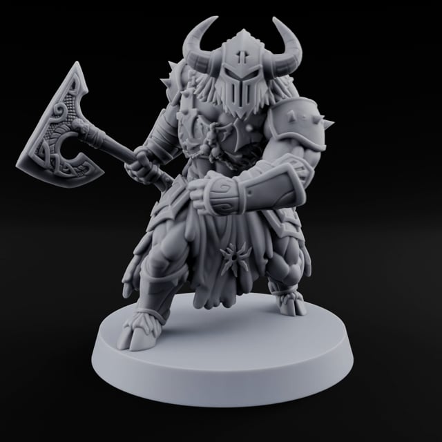 Heads Up, Gentlemen Minotaur Axe Warrior A turntable