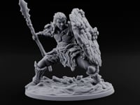 No Mushroom for Retreat Human Spear and Shield Warrior A turntable