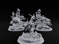 Dust Settles Behind the Pack Human Beast-Bike Riders turntable