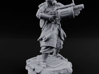 Orders Muffled, Obeyed Anyway Human Gas-Masked Light Infantry Soldier A turntable