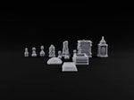Apothecary Shelf Cleared Out Gothic Potion and Crate Props turntable