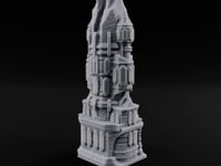 Spires Split Like Broken Teeth Gothic Ruined Temple Tower turntable