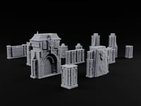 Filigree Fortifications Gothic Ornate Walls and Gates turntable
