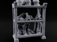 Helms Up, Boots Down Wooden Armour Display Shelf turntable