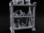 Helms Up, Boots Down Wooden Armour Display Shelf turntable