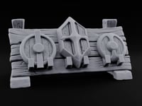 Boss Up, Buyer Beware Wooden Shield Display Rack turntable