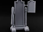 Vanity Fair Unveiled Standing Barber Shop Mirror turntable