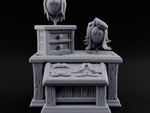 Hair Today, Gone Tomorrow Wooden Wig Display Desk turntable