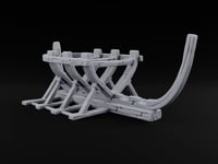 Ribs Before Planks Wooden Boat Frame on Cradle turntable