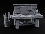 Blueprints Pinned, Keel Pending Wooden Boat Builder Workbench turntable