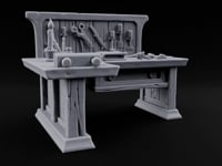 Spine Out, Shears Up Wooden Bookbinder Workbench turntable