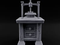 Pressed for Time, Not for Pages Wooden Bookbinding Press Cabinet turntable