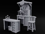 Goggles Off, Gears On Wooden Clockmaker Workbench Set turntable