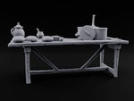 Supper Served Long Before Seating Wooden Kitchen Table turntable