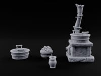 Stoke the Tub Tonight Stone Cooking Stove with Chimney turntable