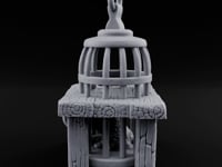 Feathers Behind Bars, Fees Up Front Wooden Market Bird Cage turntable