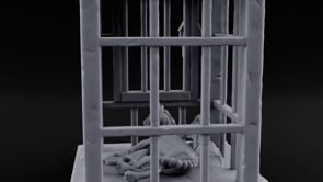 Manticore Pending Delivery Wooden Barred Monster Cage turntable