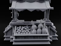 Pineapple Pricing Dispute Wooden Fruit Market Stall turntable