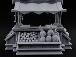 Pineapple Pricing Dispute Wooden Fruit Market Stall turntable
