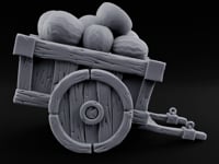 Melons Won't Reach Market Wooden Fruit Cart turntable