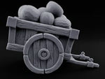 Melons Won't Reach Market Wooden Fruit Cart turntable