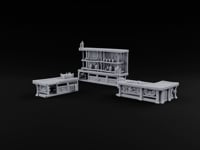 Blown Glass, Blown Budget Wooden Shop Counter Set turntable