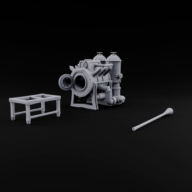 Furnace Door Swung Wide Steampunk Glassblowing Furnace Machine turntable