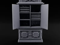Fresh Linens Wooden Linen Storage Cabinet turntable