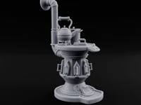 Kettle's On, Starch Is Warming Cast Iron Pot-Belly Stove turntable