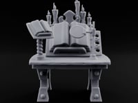 Do Not Dog-Ear Wooden Librarian Reading Desk turntable