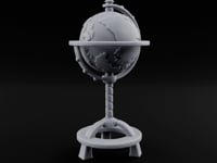 Spun Past Every Border Ornate Standing World Globe turntable