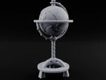 Spun Past Every Border Ornate Standing World Globe turntable