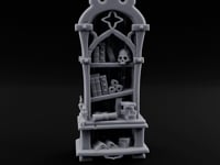 Skull Keeps the Reading List Gothic Wooden Bookcase turntable