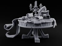 Quill Still Wet, Scholar Gone Wooden Round Study Table turntable