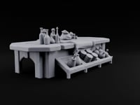 Open Drawer, Open Wallet Wooden Potion Vendor Table turntable