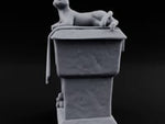 Cat Naps Here Daily Stone Cat Pedestal House turntable