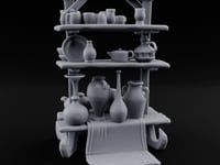 Fired Twice, Priced Once Wooden Pottery Display Stand turntable